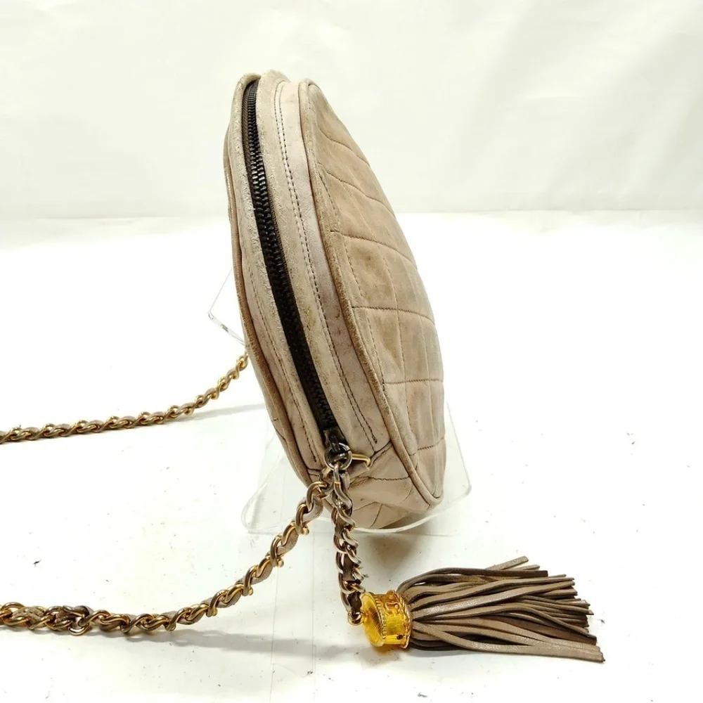 Authentic Chanel Leather Round Bag